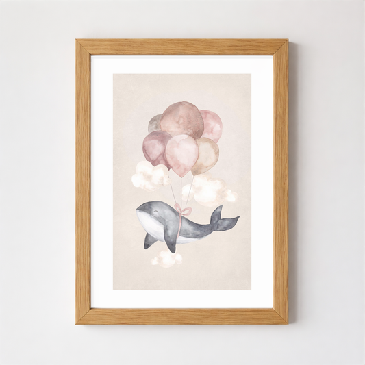 Cuadro ballena - globos