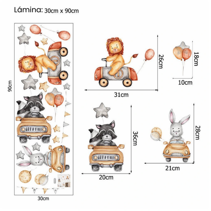 Stickers autos - animales