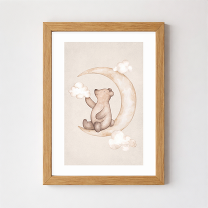Cuadro oso - luna