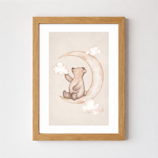 Cuadro oso - luna
