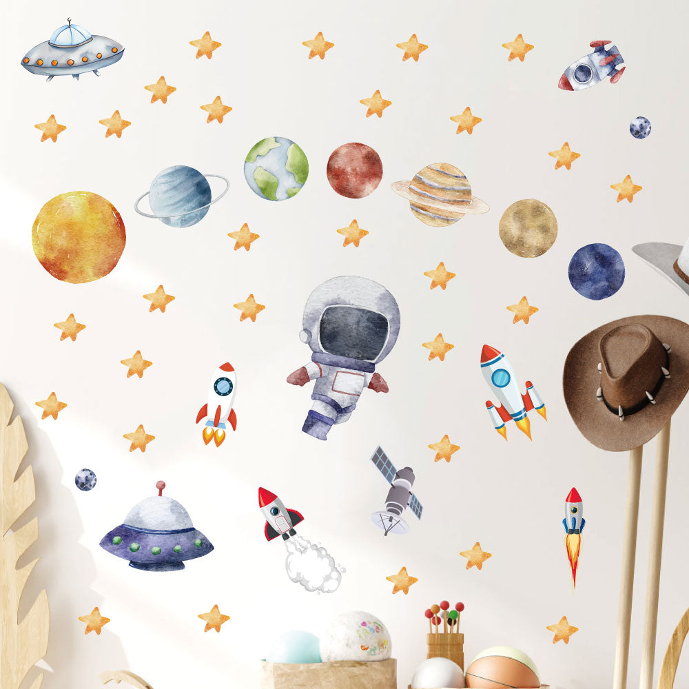 Stickers astronauta - planetas